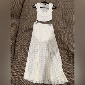 Wild Fable White Lace Two-Piece Set